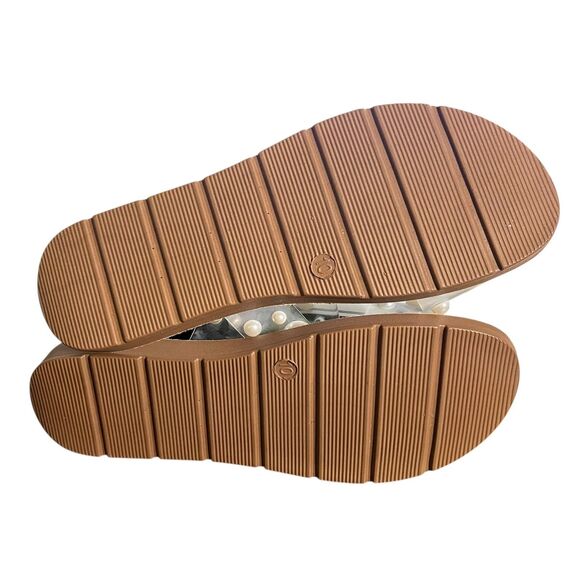 Corkys Sandals Womens Size 10 Clear Pearl Beaded Slide Cork Footbed Slip On - Picture 12 of 14